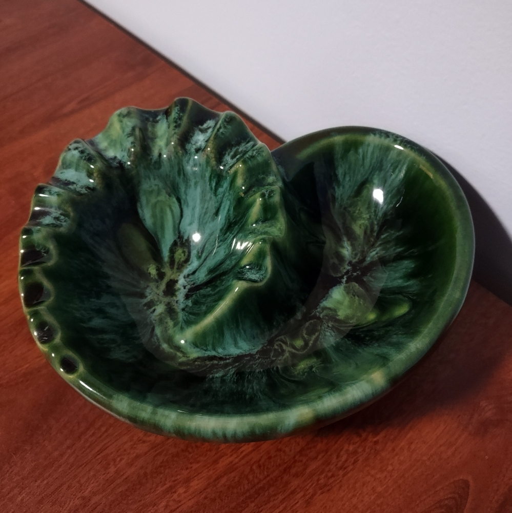 Vintage Beauce Beauceware Canada Pottery Cigarette Cigar Ashtray Green 1185